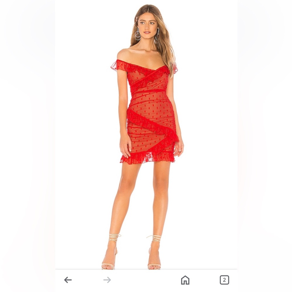 Majorelle bandit dress in red size XS never worn, no tags